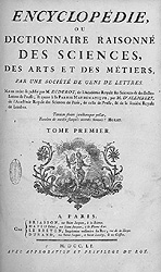 Titelblatt der Encyclopédie, 1751