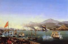 Garneray, Die Seeschlacht bei Navarino, 1831
