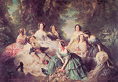 Winterhalter, L´impératrice Eugénie entourée de ses dames d´honeur, 1855
