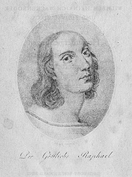 Titelkupfer der "Herzensergießungen eines kunstliebenden Klosterbruders", 1796: "Der Göttliche Raphael" 