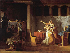 David, Les licteurs rapportant à Brutus les corps de ses fils, 1789