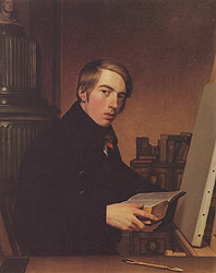 Overbeck, Selbstbildnis mit der Bibel, 1808/1809
