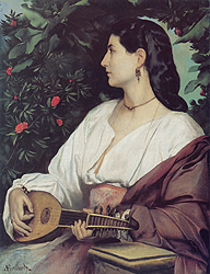 Feuerbach, Mandolinenspielerin, 1865